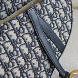 Dior Blue Canvas Saddle Bag