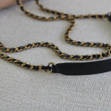 Chanel Beige & Black Caviar Small Filigree Flap with Aged Gold Hardware