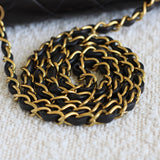 Vintage Chanel Black Lambskin Small Diana with 24k Gold Hardware
