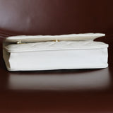 Chanel White Caviar Wallet on Chain with Light Gold Hardware
