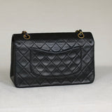 Vintage Chanel Navy Blue Lambskin Medium Classic Flap with 24k Gold Hardware (Pending)