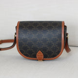 Celine Tan Canvas Medium Folco Triomphe