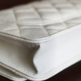 Chanel White Caviar Wallet on Chain with Light Gold Hardware