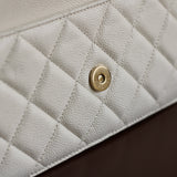 Chanel White Caviar Wallet on Chain with Light Gold Hardware