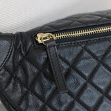 Chanel Black Lambskin Belt Me Up Waist Bag with Light Gold Hardware