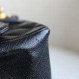 Chanel Black Caviar Mini Square with Gold Hardware