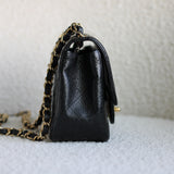 Chanel Black Caviar Mini Square with Gold Hardware