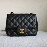Chanel Black Caviar Mini Square with Gold Hardware
