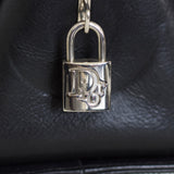 Vintage Dior Black Calfskin Large East West Lady Dior with Silver Hardware