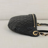 Chanel Black Lambskin Belt Me Up Waist Bag with Light Gold Hardware