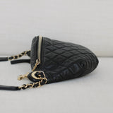 Chanel Black Lambskin Belt Me Up Waist Bag with Light Gold Hardware