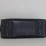 Vintage Dior Black Calfskin Large East West Lady Dior with Silver Hardware