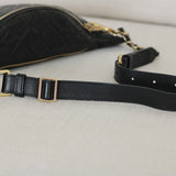 Chanel Black Lambskin Belt Me Up Waist Bag with Light Gold Hardware