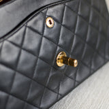 Vintage Chanel Navy Blue Lambskin Medium Classic Flap with 24k Gold Hardware (Pending)