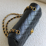 Vintage Chanel Black Caviar Small Classic Flap with 24k Gold Hardware