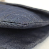 Vintage Chanel Denim Chocolate Bar with Aged Silver Hardware