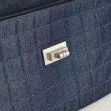 Vintage Chanel Denim Chocolate Bar with Aged Silver Hardware