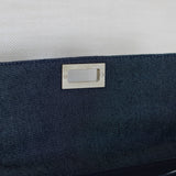 Vintage Chanel Denim Chocolate Bar with Aged Silver Hardware
