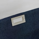 Vintage Chanel Denim Chocolate Bar with Aged Silver Hardware