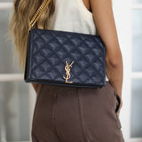 Saint Laurent Navy Becky Flap