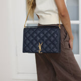 Saint Laurent Navy Becky Flap