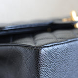 Vintage Chanel Black Caviar Small Classic Flap with 24k Gold Hardware