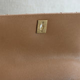 Chanel Caramel Caviar Small Coco Top Handle with Aged Gold Hardware