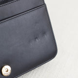Chanel Black Crackled Patent Caviar Pearl Wallet on Chain with Light Gold Hardware