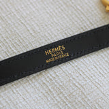 Vintage Hermès Black Box Calf Kelly 28 Gold Hardware