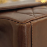 Vintage Chanel Chocolate Lambskin Medium Diana with 24k Gold Hardware