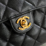 Vintage Chanel Black Caviar Mini Coco Crush Camera Bag with 24k Gold Hardware
