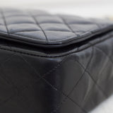 Vintage Chanel Black Lambskin Full Flap with 24k Gold Hardware