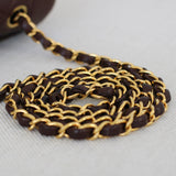 Vintage Chanel Chocolate Lambskin Medium Diana with 24k Gold Hardware