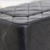 Vintage Chanel Black Lambskin Full Flap with 24k Gold Hardware