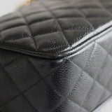 Vintage Chanel Black Caviar Mini Coco Crush Camera Bag with 24k Gold Hardware