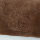 Vintage Chanel Brown Suede Tote with 24k Gold Hardware