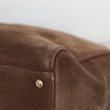 Vintage Chanel Brown Suede Tote with 24k Gold Hardware