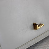 Saint Laurent Cream Calfskin Medium Solferino Bag