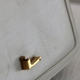 Saint Laurent Cream Calfskin Medium Solferino Bag