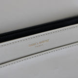 Saint Laurent Cream Calfskin Medium Solferino Bag