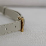 Saint Laurent Cream Calfskin Medium Solferino Bag