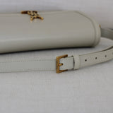 Saint Laurent Cream Calfskin Medium Solferino Bag