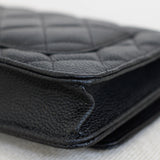 Chanel Black Caviar Wallet on Chain with Gold Hardware