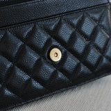 Chanel Black Caviar Wallet on Chain with Gold Hardware