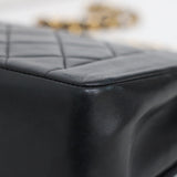 Vintage Chanel Black Lambskin Medium Diana with 24k Gold Hardware