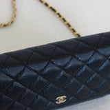 Chanel Black Caviar Wallet on Chain with Gold Hardware