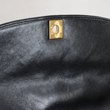 Vintage Chanel Black Lambskin Medium Diana with 24k Gold Hardware