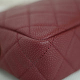 Chanel Burgundy Caviar Coco Tassel Camera Bag with Light Gold Hardware