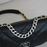 Chanel 22S Black Lambskin Small 19 with Mixed-Metal Hardware