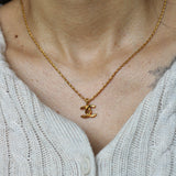 Vintage Chanel 1982 Gold Mini CC Necklace